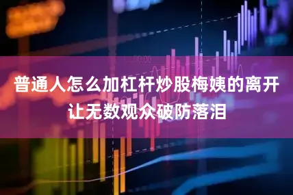 普通人怎么加杠杆炒股梅姨的离开让无数观众破防落泪