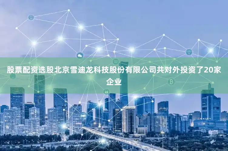 股票配资选股北京雪迪龙科技股份有限公司共对外投资了20家企业