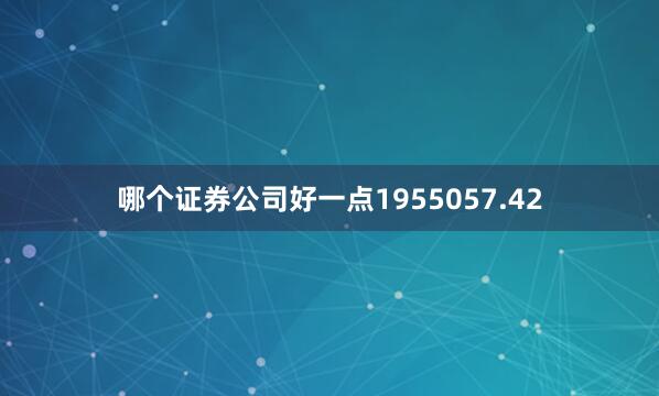 哪个证券公司好一点1955057.42